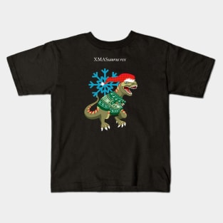 Clanosaurus Rex XMASsaurus rex Christmas Ugly Sweater Holiday Tyrannosaurus Rex Santa Claus Kids T-Shirt